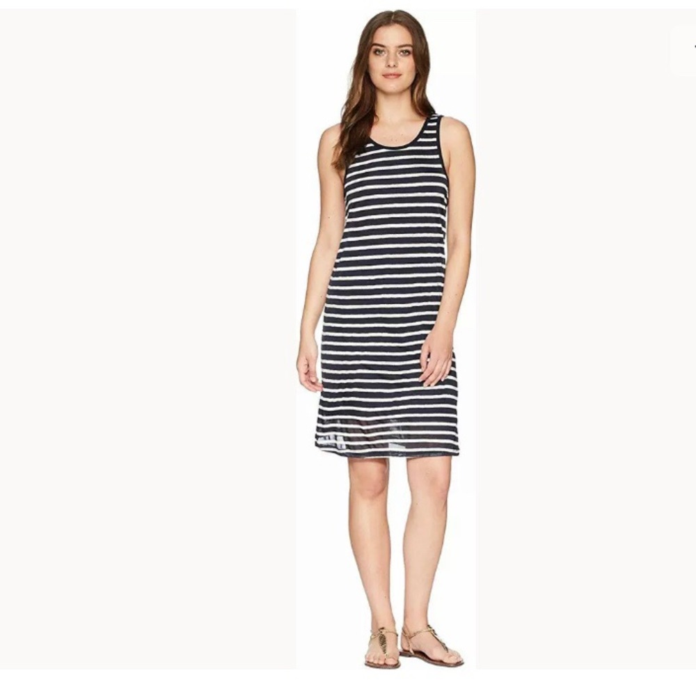 Splendid striped sleeveless tank dress lined